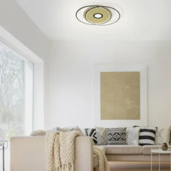 Plafonnier Paul Neuhaus Q-AMIRA LED Noir, 1 lumière, Télécommandes