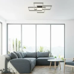 Plafonnier Paul Neuhaus Q-ASMIN LED Noir, 1 lumière, Télécommandes