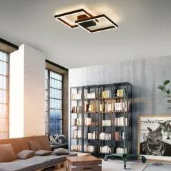 Plafonnier Paul Neuhaus Q-MARKO LED Noir, 1 lumière, Télécommandes, Changeur de couleurs