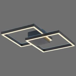 Plafonnier Paul Neuhaus Q-MARKO LED Noir, 1 lumière, Télécommandes, Changeur de couleurs