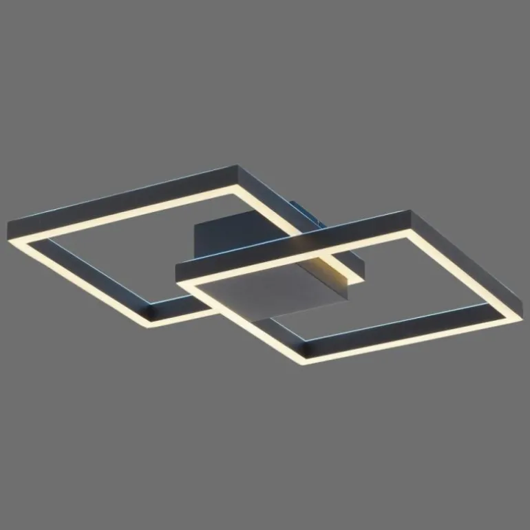 Plafonnier Paul Neuhaus Q-MARKO LED Noir, 1 lumière, Télécommandes, Changeur de couleurs