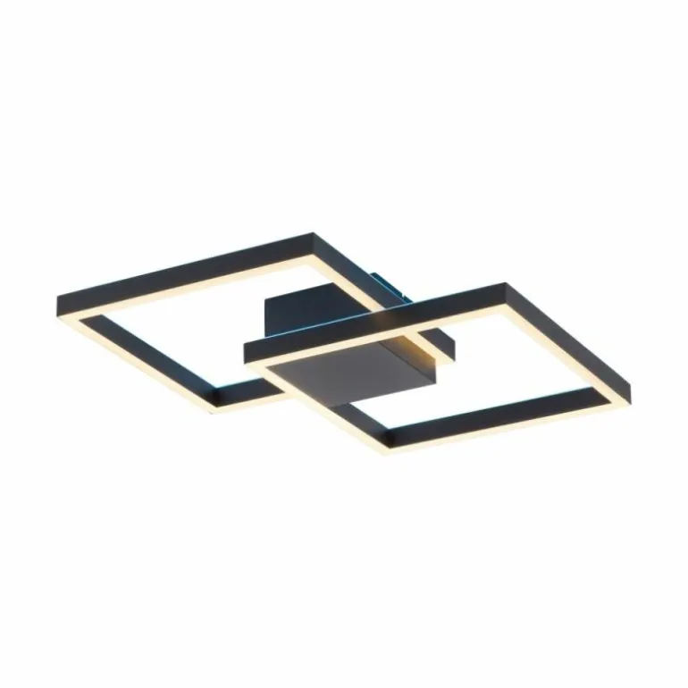 Plafonnier Paul Neuhaus Q-MARKO LED Noir, 1 lumière, Télécommandes, Changeur de couleurs