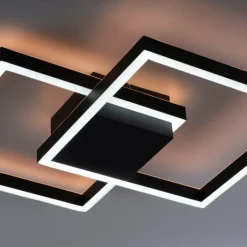 Plafonnier Paul Neuhaus Q-MARKO LED Noir, 1 lumière, Télécommandes, Changeur de couleurs