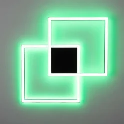 Plafonnier Paul Neuhaus Q-MARKO LED Noir, 1 lumière, Télécommandes, Changeur de couleurs