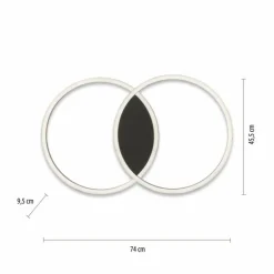 Plafonnier Paul Neuhaus Q-MARKO LED Noir, 1 lumière, Télécommandes, Changeur de couleurs