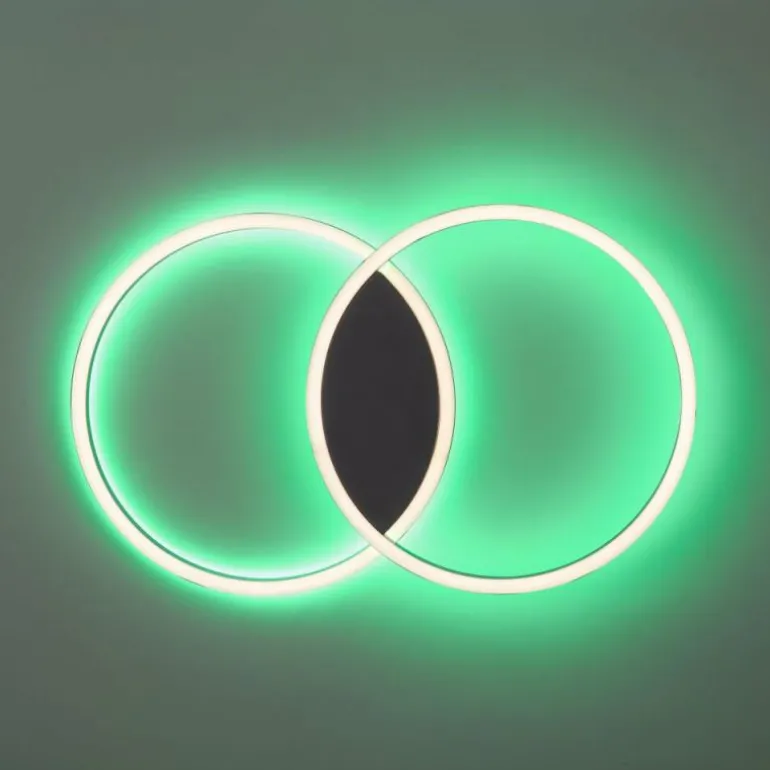 Plafonnier Paul Neuhaus Q-MARKO LED Noir, 1 lumière, Télécommandes, Changeur de couleurs