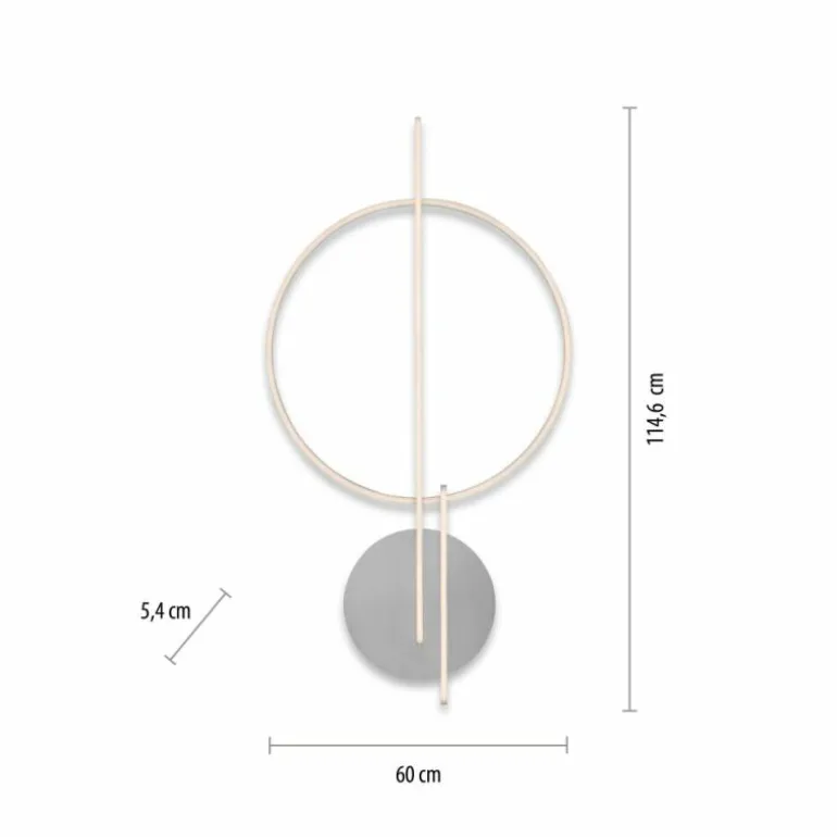 Plafonnier Paul Neuhaus Q-ARKOA LED Acier brossé, 1 lumière, Télécommandes, Changeur de couleurs