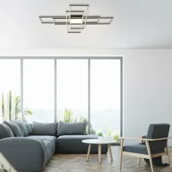 Plafonnier Paul Neuhaus Q-ASMIN LED Noir, 2 lumières, Télécommandes