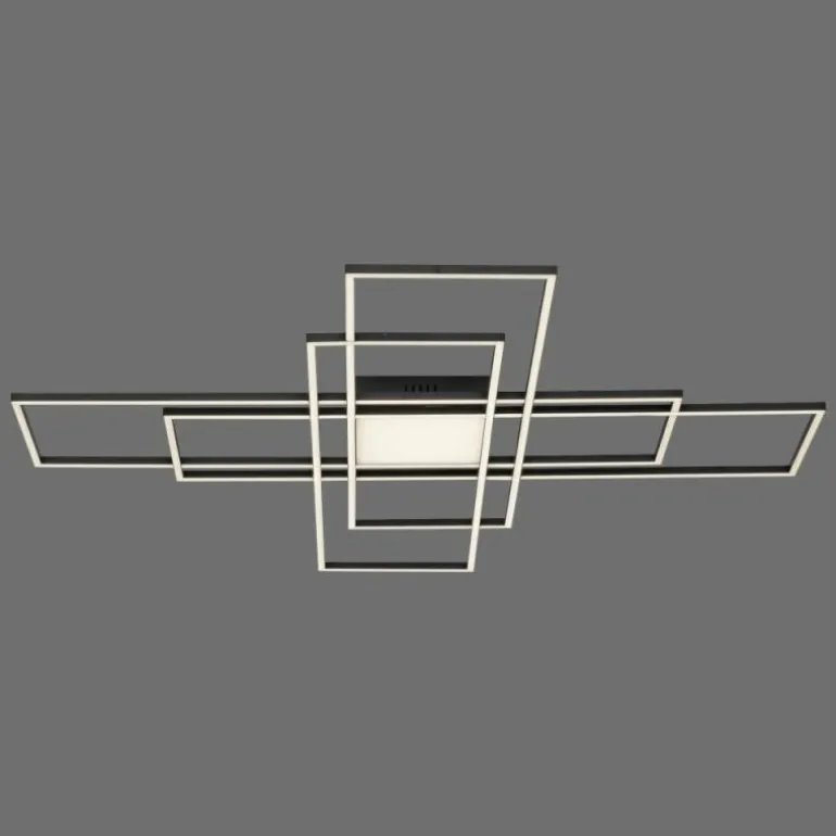 Plafonnier Paul Neuhaus Q-ASMIN LED Noir, 2 lumières, Télécommandes