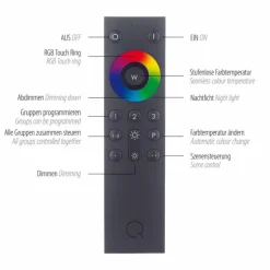 Plafonnier Paul Neuhaus Q-ASMIN LED Noir, 2 lumières, Télécommandes