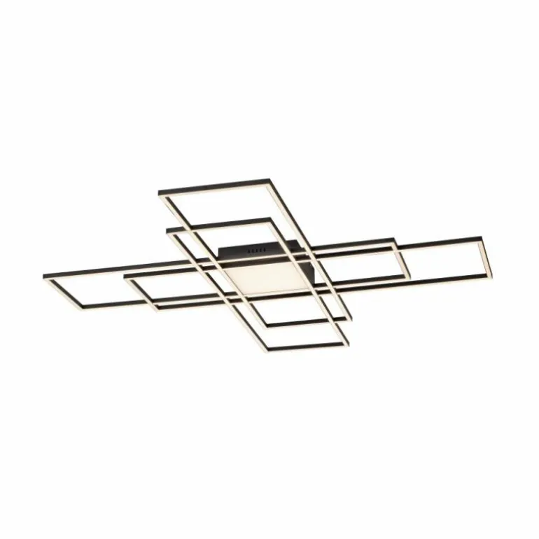 Plafonnier Paul Neuhaus Q-ASMIN LED Noir, 2 lumières, Télécommandes