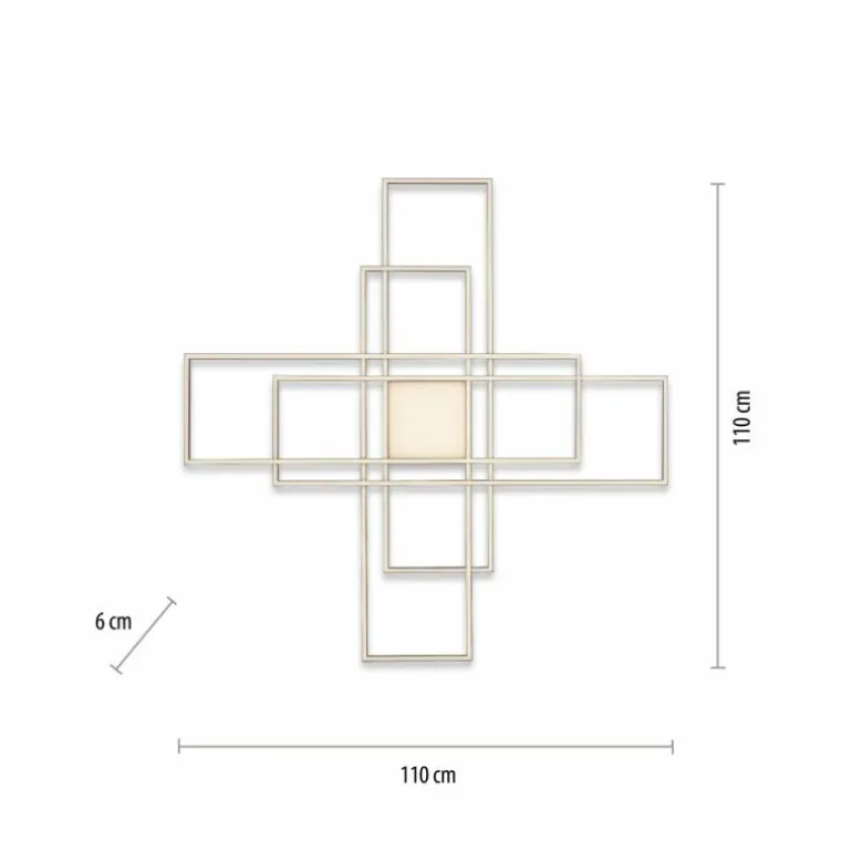 Plafonnier Paul Neuhaus Q-ASMIN LED Noir, 2 lumières, Télécommandes