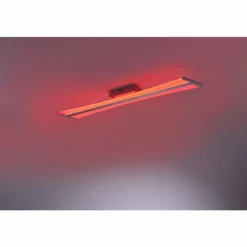 Plafonnier Paul Neuhaus Q-Riller LED Chrome, 2 lumières, Télécommandes, Changeur de couleurs