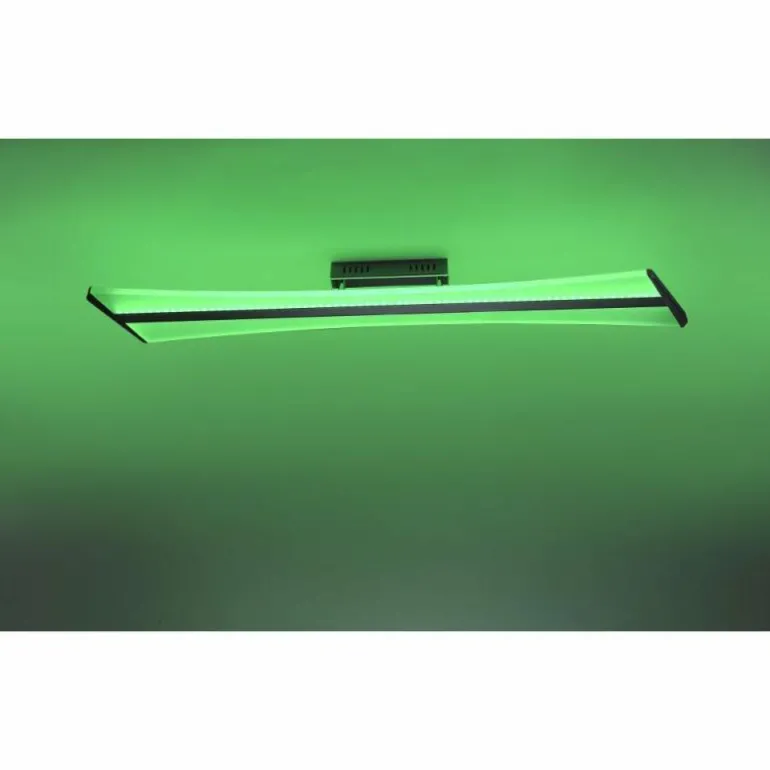 Plafonnier Paul Neuhaus Q-Riller LED Chrome, 2 lumières, Télécommandes, Changeur de couleurs