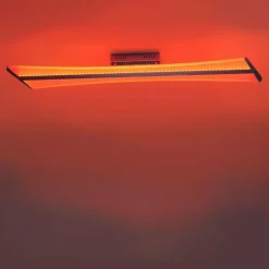 Plafonnier Paul Neuhaus Q-Riller LED Chrome, 2 lumières, Télécommandes, Changeur de couleurs