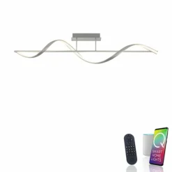 Plafonnier Paul Neuhaus QSWING LED Argenté, 1 lumière, Télécommandes