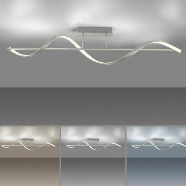 Plafonnier Paul Neuhaus QSWING LED Argenté, 1 lumière, Télécommandes