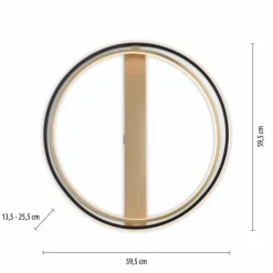 Plafonnier Paul Neuhaus Q-BELUGA LED Or, 1 lumière, Télécommandes