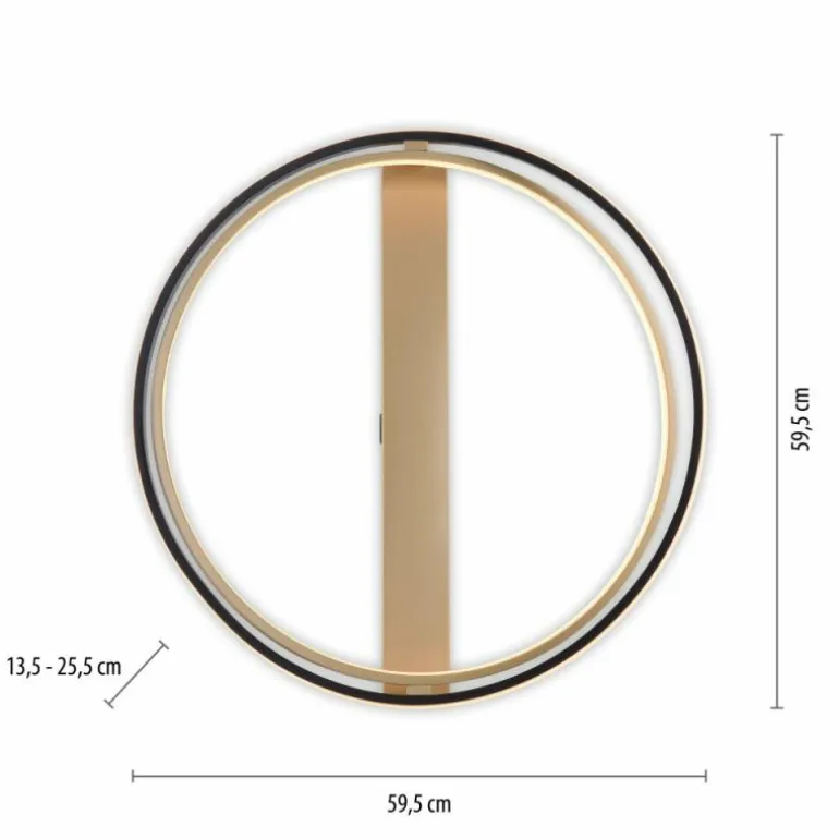 Plafonnier Paul Neuhaus Q-BELUGA LED Or, 1 lumière, Télécommandes