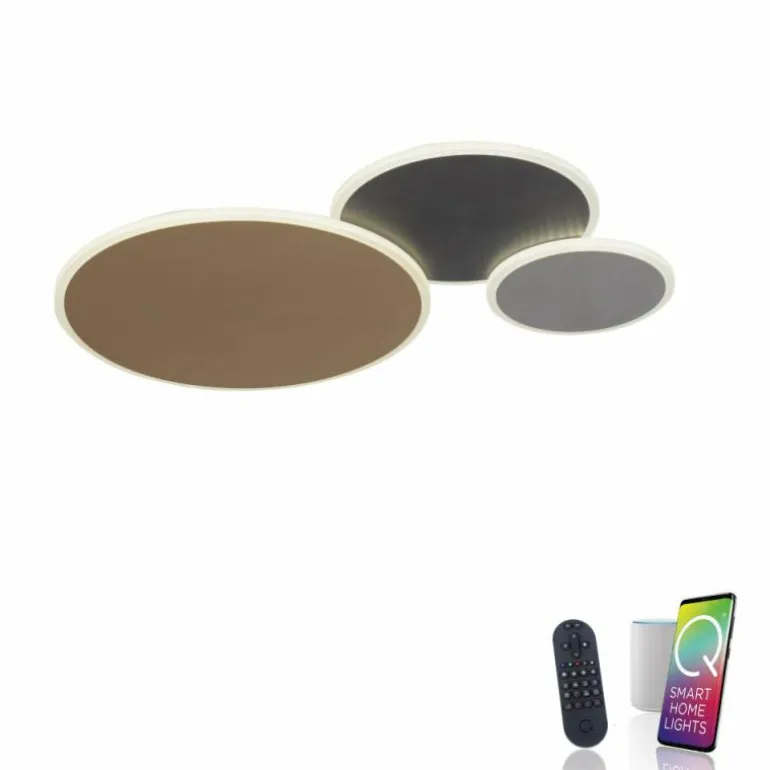 Plafonnier Paul Neuhaus Q-PIATO LED Blanc, 1 lumière, Télécommandes