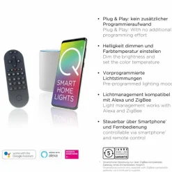 Plafonnier Paul Neuhaus Q-PIATO LED Blanc, 1 lumière, Télécommandes