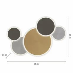 Plafonnier Paul Neuhaus Q-PIATO LED Blanc, 1 lumière, Télécommandes