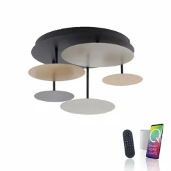 Plafonnier Paul Neuhaus Q-PIATO LED Blanc, 1 lumière, Télécommandes