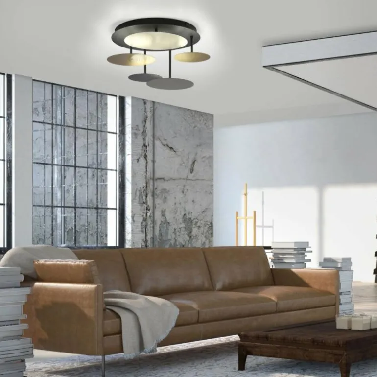 Plafonnier Paul Neuhaus Q-PIATO LED Blanc, 1 lumière, Télécommandes