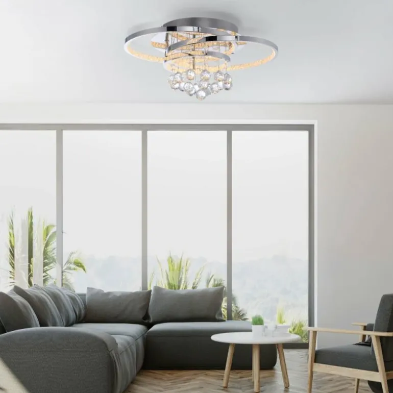 Plafonnier Paul Neuhaus ROTAZO LED Argenté, 1 lumière