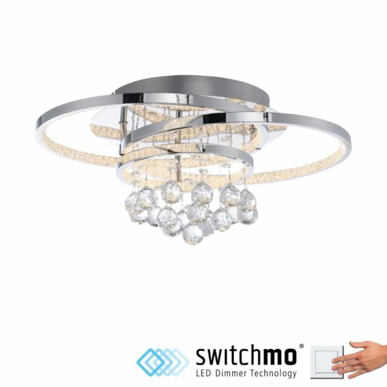 Plafonnier Paul Neuhaus ROTAZO LED Argenté, 1 lumière