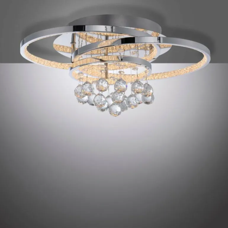 Plafonnier Paul Neuhaus ROTAZO LED Argenté, 1 lumière