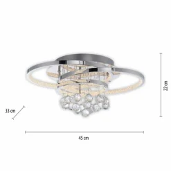 Plafonnier Paul Neuhaus ROTAZO LED Argenté, 1 lumière