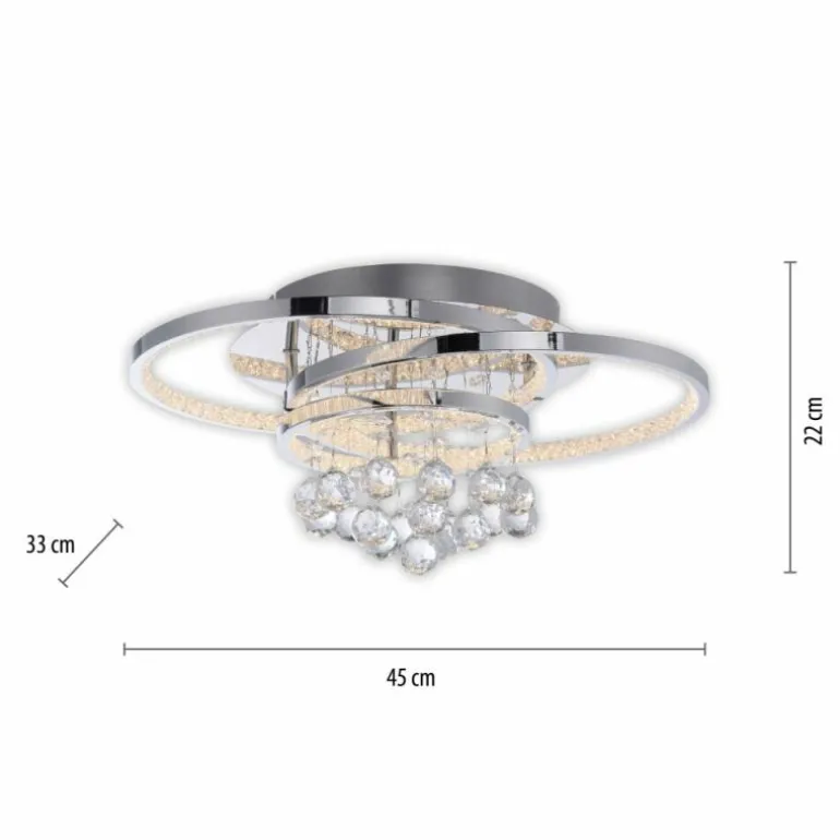 Plafonnier Paul Neuhaus ROTAZO LED Argenté, 1 lumière