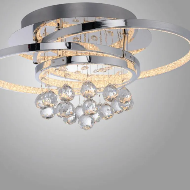 Plafonnier Paul Neuhaus ROTAZO LED Argenté, 1 lumière