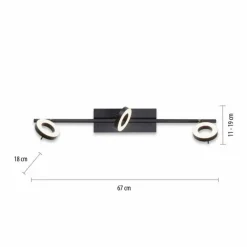 Plafonnier Paul Neuhaus SILEDA Anthracite, 3 lumières