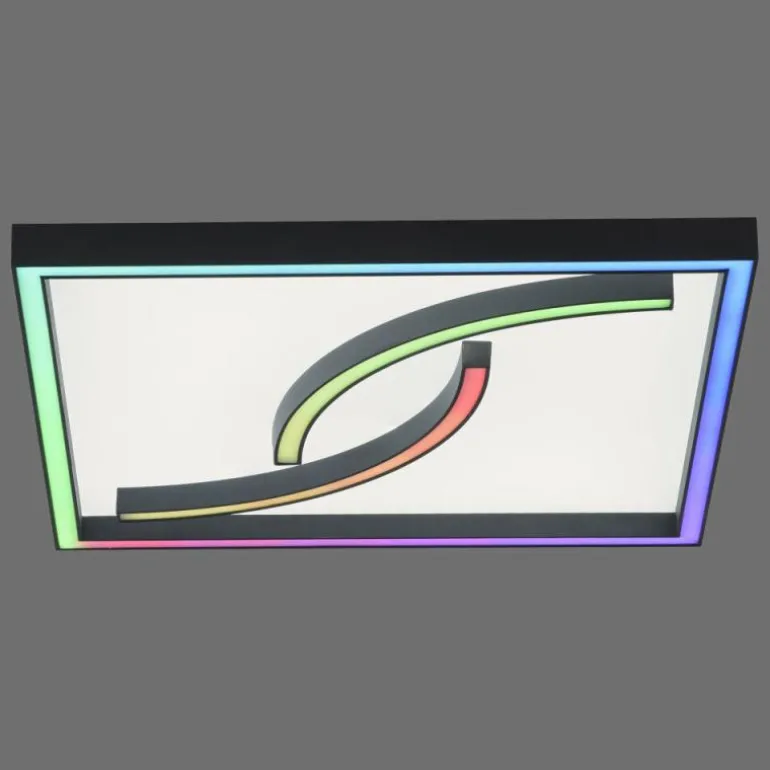 Plafonnier Paul Neuhaus SERPENT LED Noir, 1 lumière, Télécommandes, Changeur de couleurs