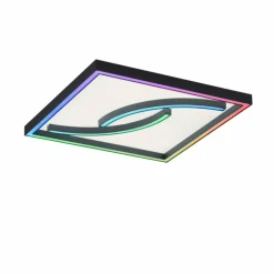 Plafonnier Paul Neuhaus SERPENT LED Noir, 1 lumière, Télécommandes, Changeur de couleurs