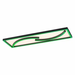 Plafonnier Paul Neuhaus SERPENT LED Noir, 1 lumière, Télécommandes, Changeur de couleurs