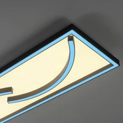 Plafonnier Paul Neuhaus SERPENT LED Noir, 1 lumière, Télécommandes, Changeur de couleurs