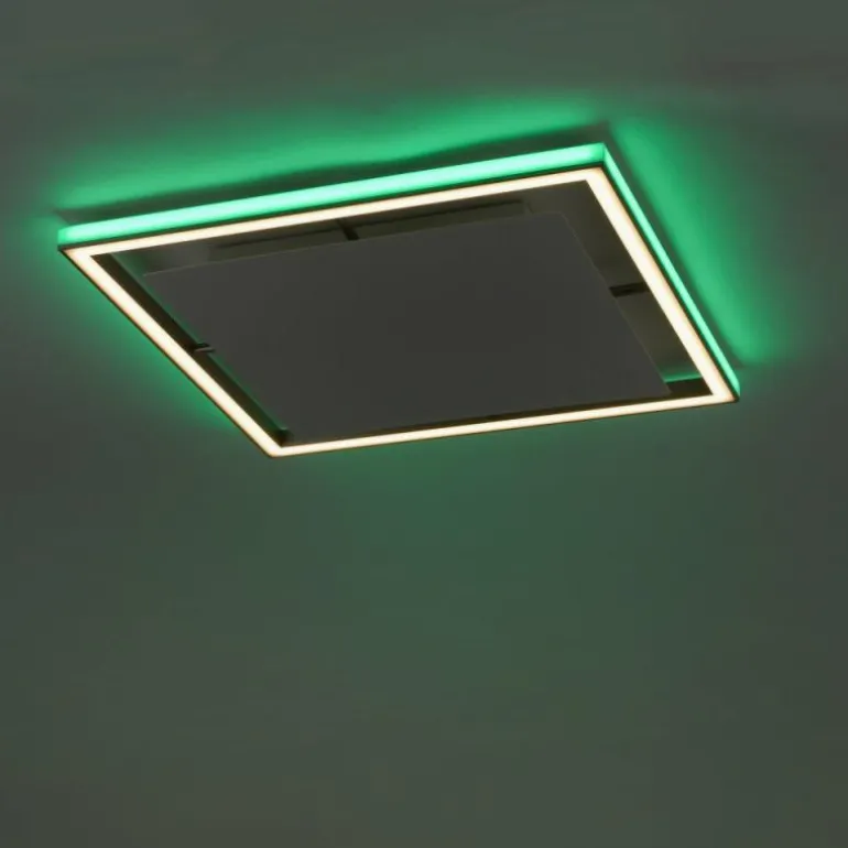 Plafonnier Paul-Neuhaus HELIX LED Aluminium, 2 lumières, Télécommandes