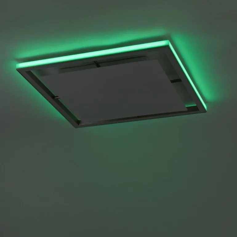Plafonnier Paul-Neuhaus HELIX LED Aluminium, 2 lumières, Télécommandes