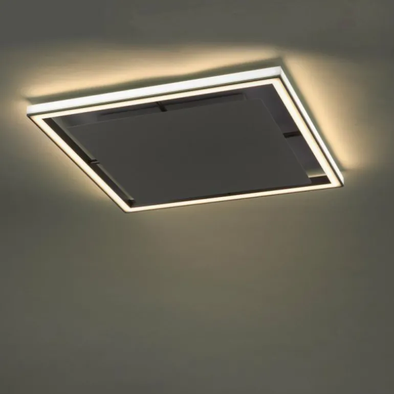 Plafonnier Paul-Neuhaus HELIX LED Aluminium, 2 lumières, Télécommandes