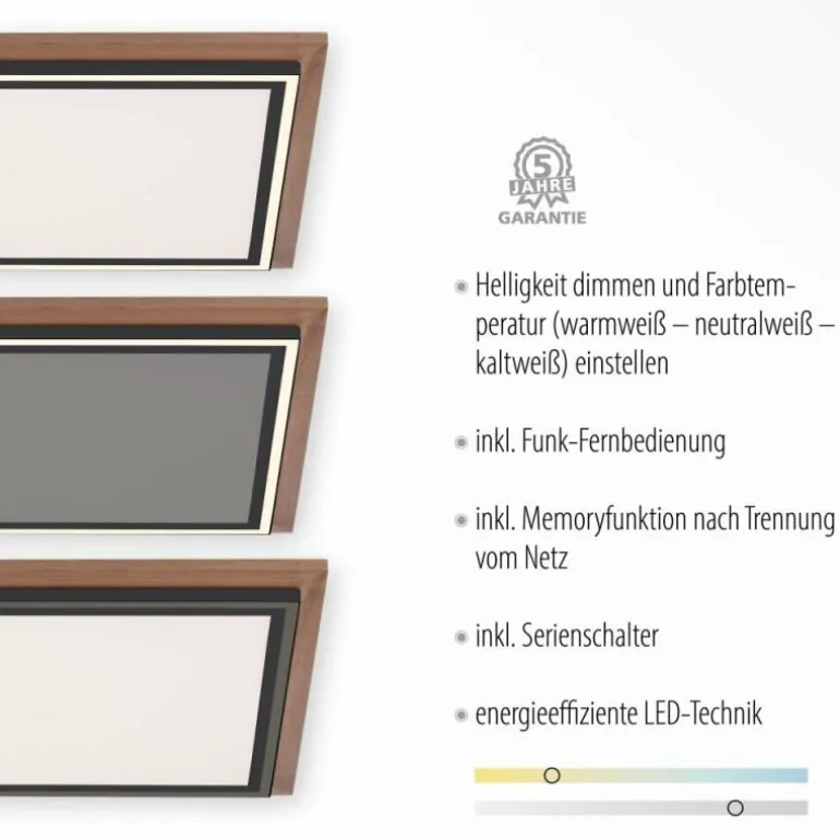 Plafonnier Paul-Neuhaus PALMA LED Écru, Noir, 2 lumières, Télécommandes