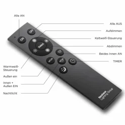 Plafonnier Paul-Neuhaus PALMA LED Écru, Noir, 2 lumières, Télécommandes