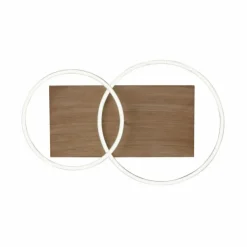 Plafonnier Paul-Neuhaus PALMA LED Écru, Acier brossé, 2 lumières, Télécommandes