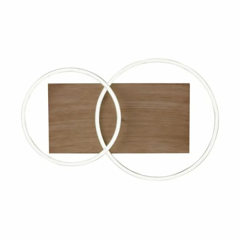 Plafonnier Paul-Neuhaus PALMA LED Écru, Acier brossé, 2 lumières, Télécommandes