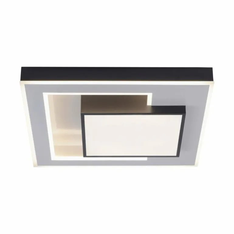 Plafonnier Paul-Neuhaus Q-ALTA LED Noir, 1 lumière, Télécommandes