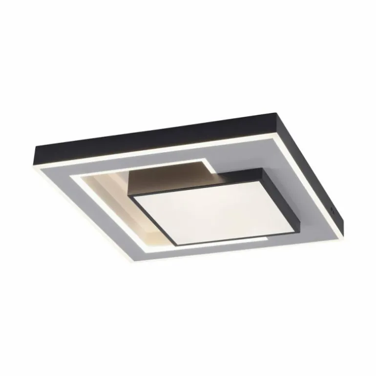 Plafonnier Paul-Neuhaus Q-ALTA LED Noir, 1 lumière, Télécommandes