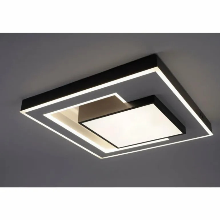 Plafonnier Paul-Neuhaus Q-ALTA LED Noir, 1 lumière, Télécommandes