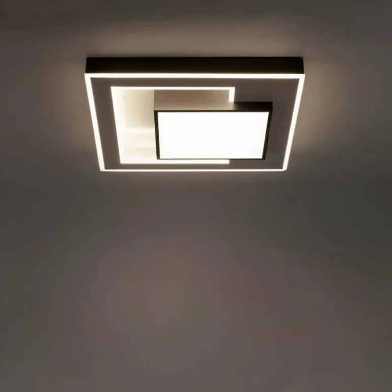 Plafonnier Paul-Neuhaus Q-ALTA LED Noir, 1 lumière, Télécommandes